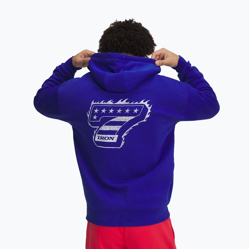 Мъжки суитшърт Under Armour Project Rock Icon Fleece FZ royal/black/black 3