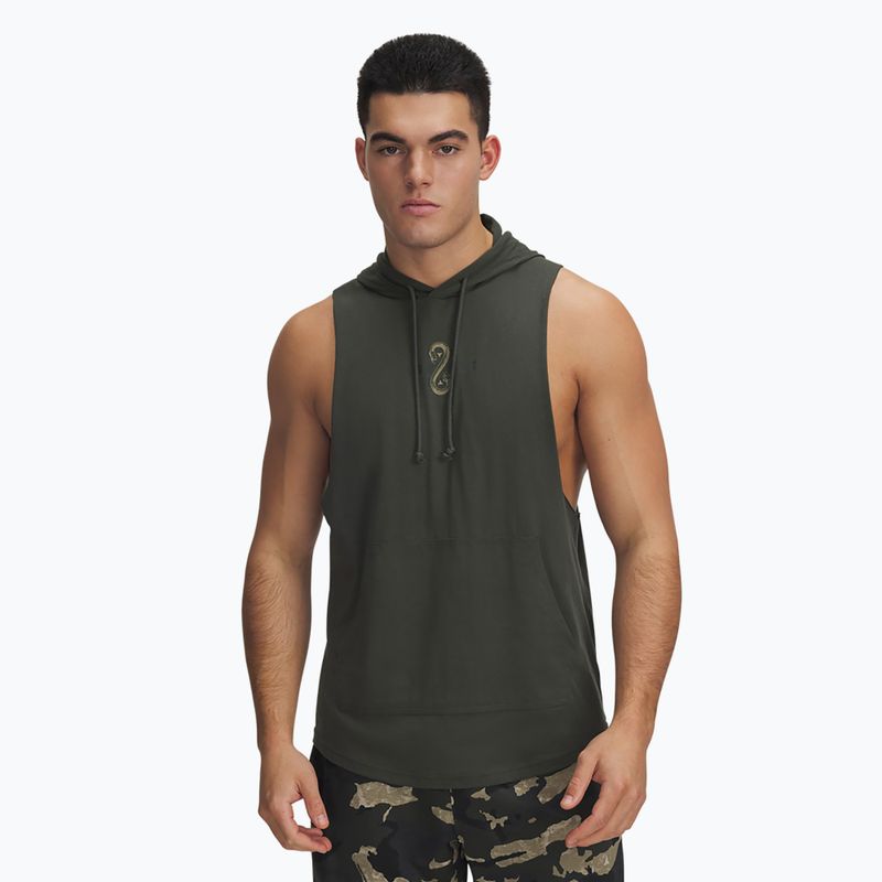 Under Armour Project Rock Snake SL мъжки суитшърт бароково зелено / байоу / бяло