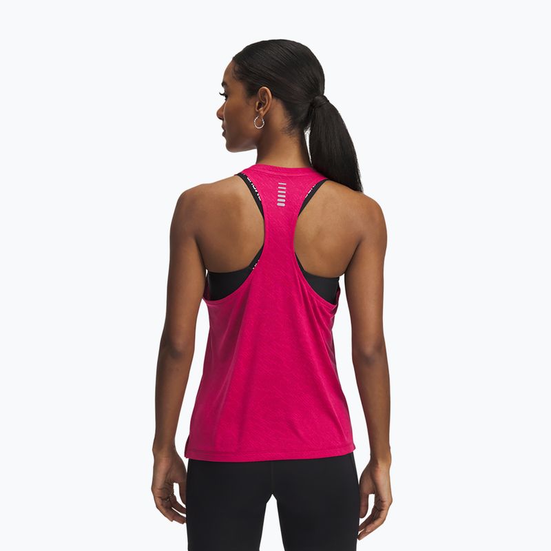 Under Armour Launch Camo Singlet тениска за бягане за жени в цвят фуксия/отразителен 2