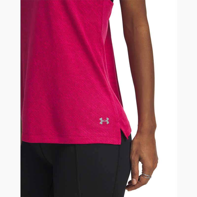 Under Armour Launch Camo Singlet тениска за бягане за жени в цвят фуксия/отразителен 3