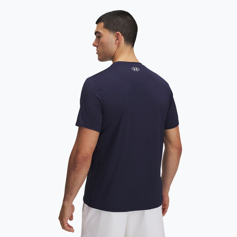 Мъжка тренировъчна тениска Under Armour HeatGear Fitted midnight navy/white 2