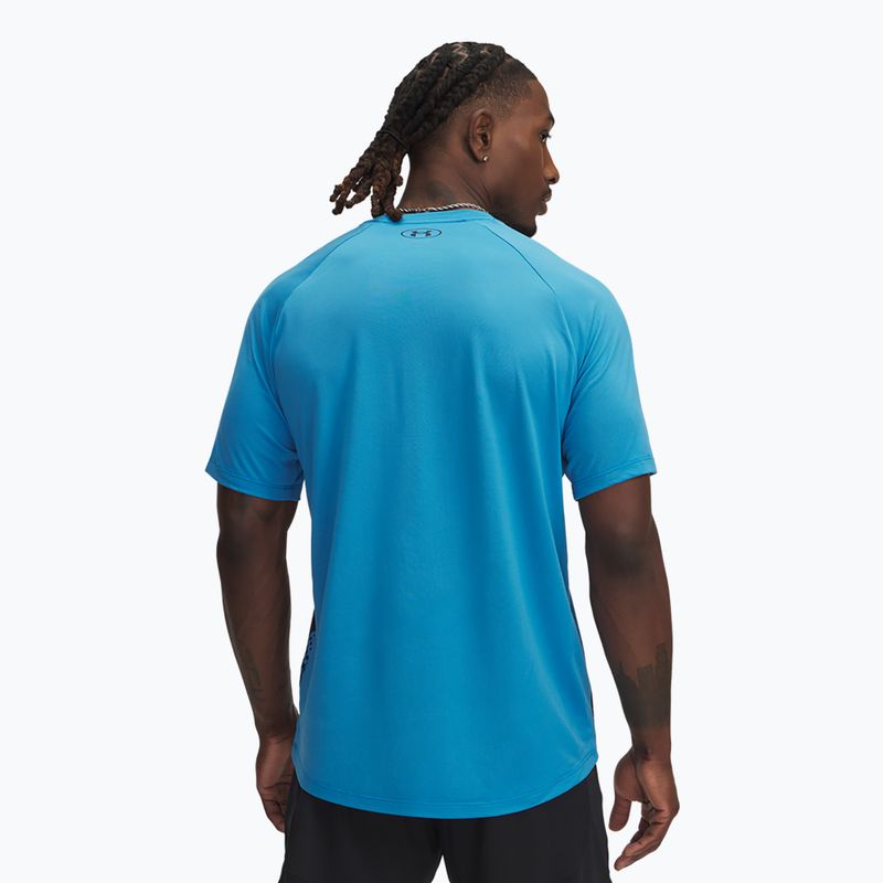 Мъжка тренировъчна тениска Under Armour Tech Fade ефирно синьо/среднощно тъмно/среднощно тъмно 2