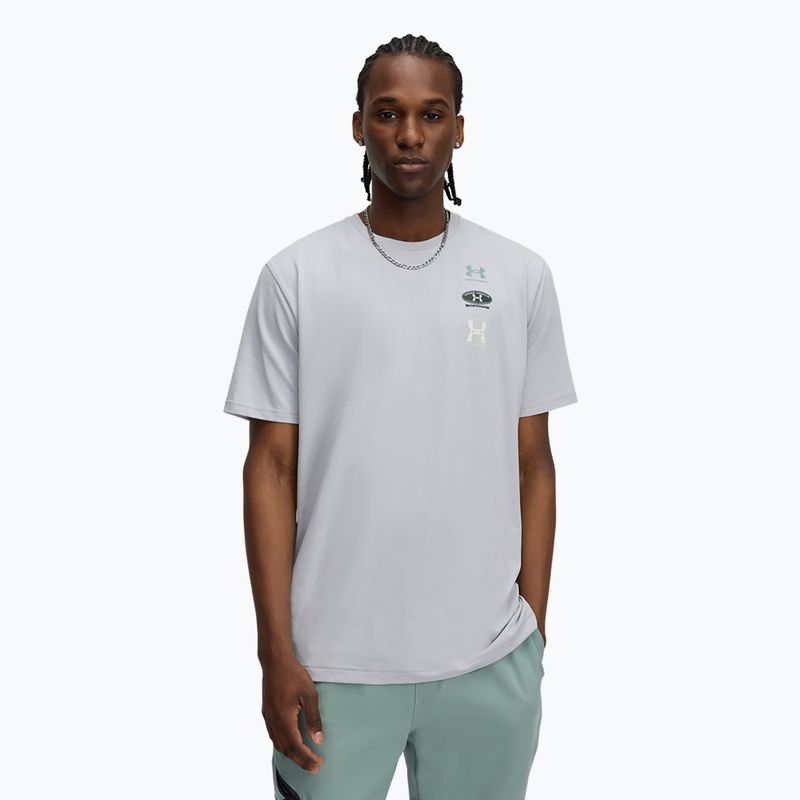 Мъжка тениска Under Armour 60/40S Evol Logo mod gray/silica green/summit white