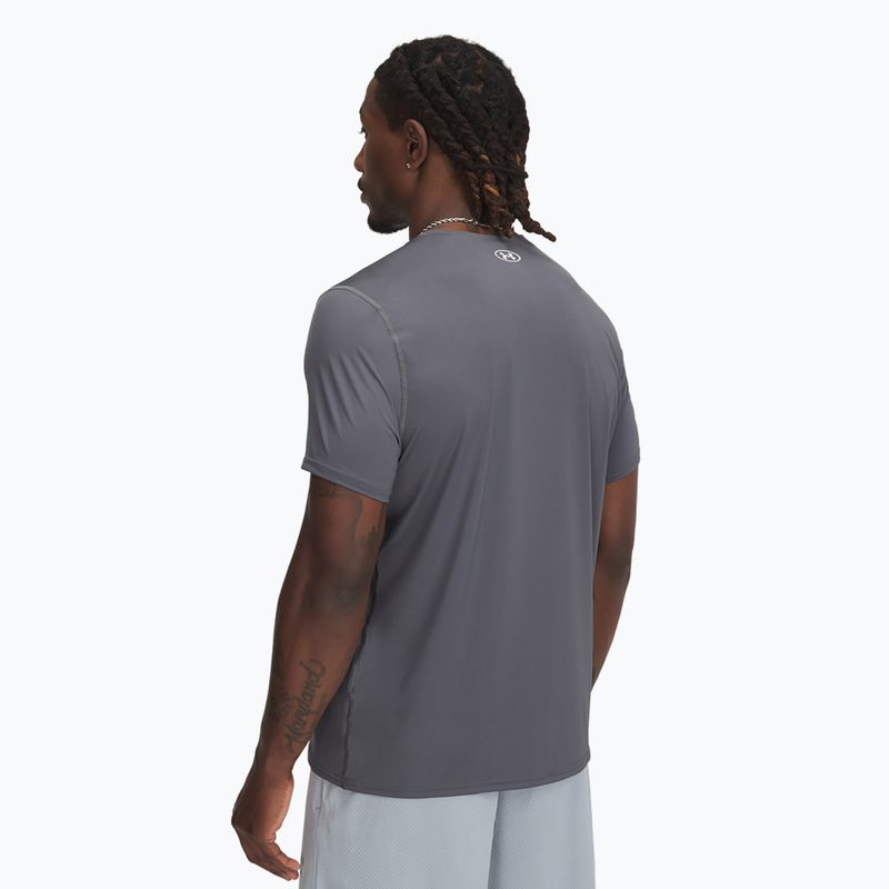 Мъжка тренировъчна тениска Under Armour HeatGear Fitted castlerock/white 2