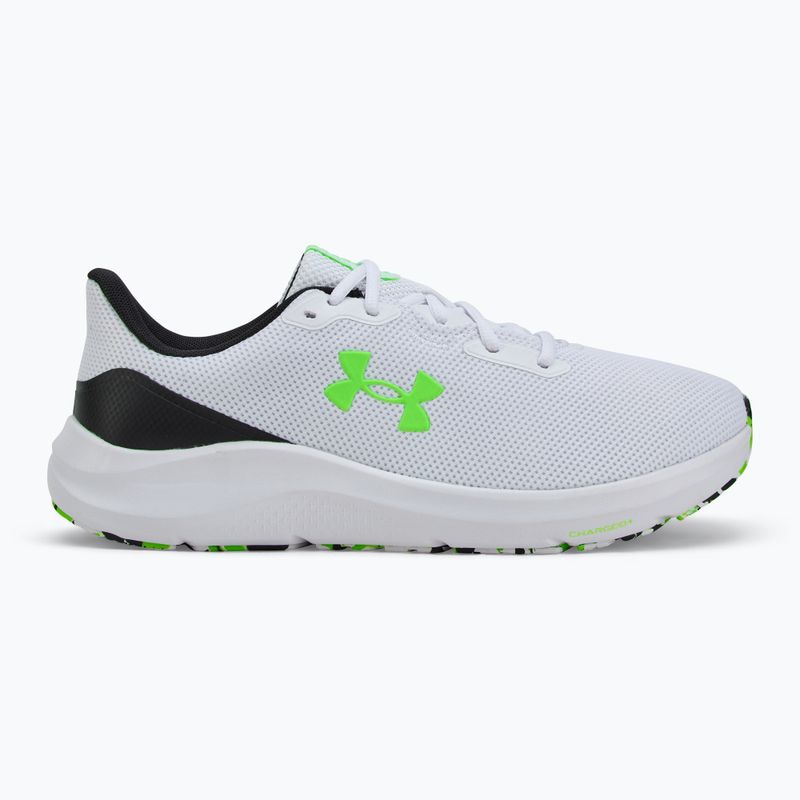 Мъжки маратонки Under Armour Charged Pursuit 4 white/black/hyper green 2