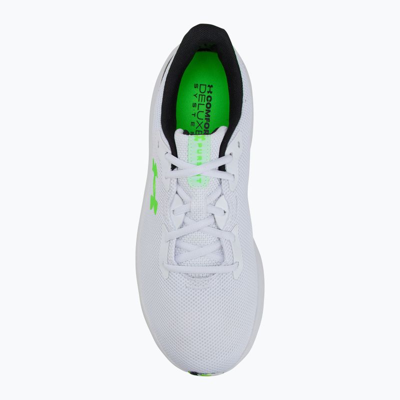 Мъжки маратонки Under Armour Charged Pursuit 4 white/black/hyper green 5