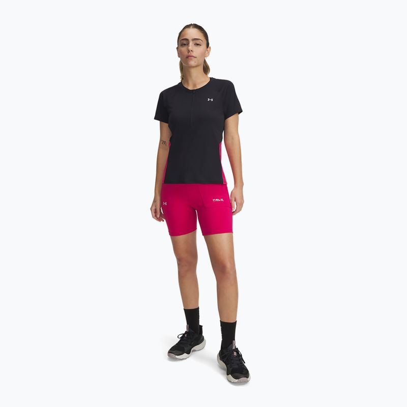 Дамски къси панталони/шорти Under Armour Trail Run Fitted shaded fuchsia/black 6