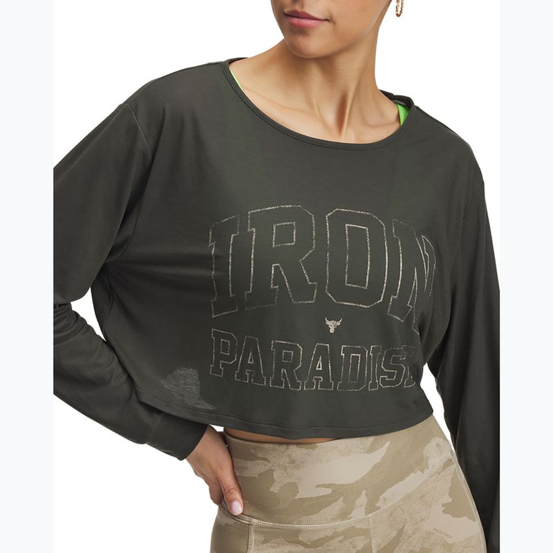 Under Armour Project Rock IP бароково зелено/сити каки/сити каки с дълъг ръкав за жени 4