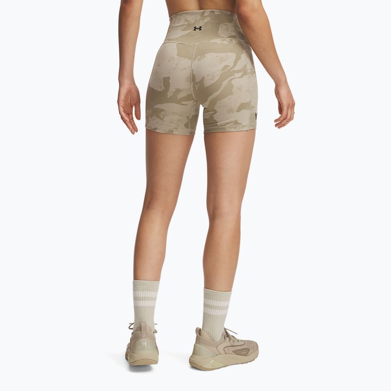 Къси панталони за тренировка за жени Under Armour Project Rock middy city khaki / black 3