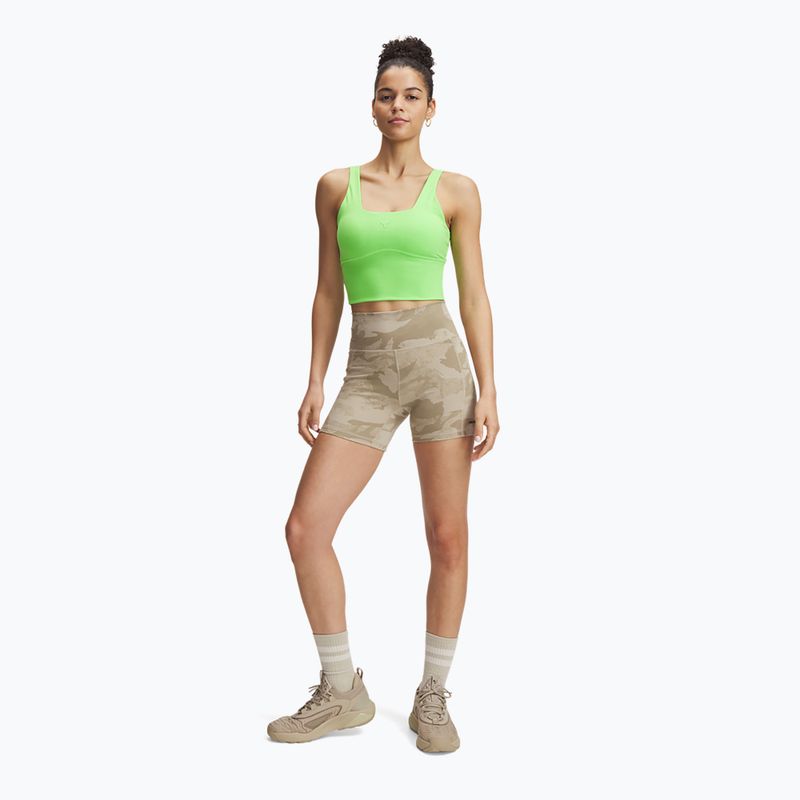 Under Armour Project Rock Fitted Bra Тренировъчен сутиен cyber green / cyber green 2