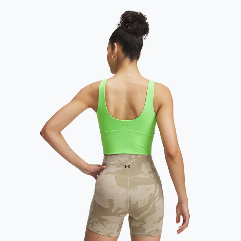 Under Armour Project Rock Fitted Bra Тренировъчен сутиен cyber green / cyber green 3