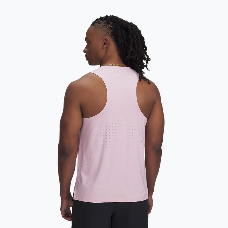 Under Armour Launch Elite Singlet prime pink/reflective мъжки потник за бягане 2