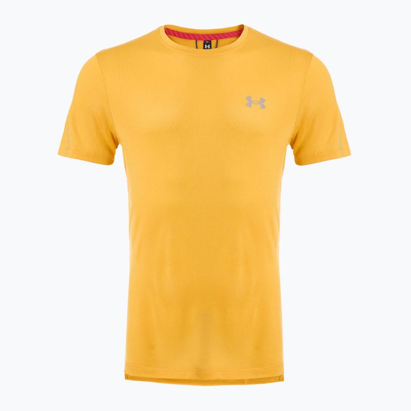 Мъжка тениска за бягане Under Armour Trail Run, благородно злато/отразителна