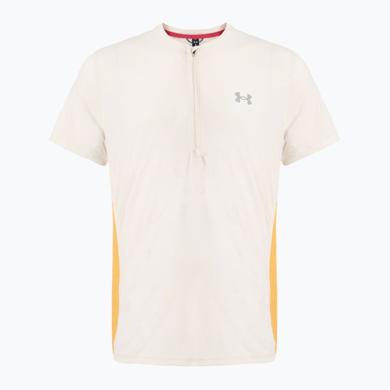 Мъжка тениска за бягане Under Armour Trail Run Zip stone/noble gold/reflective