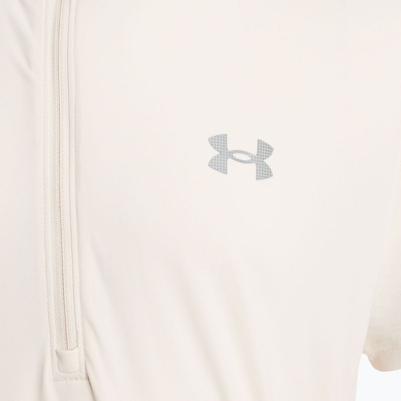 Мъжка тениска за бягане Under Armour Trail Run Zip stone/noble gold/reflective 3