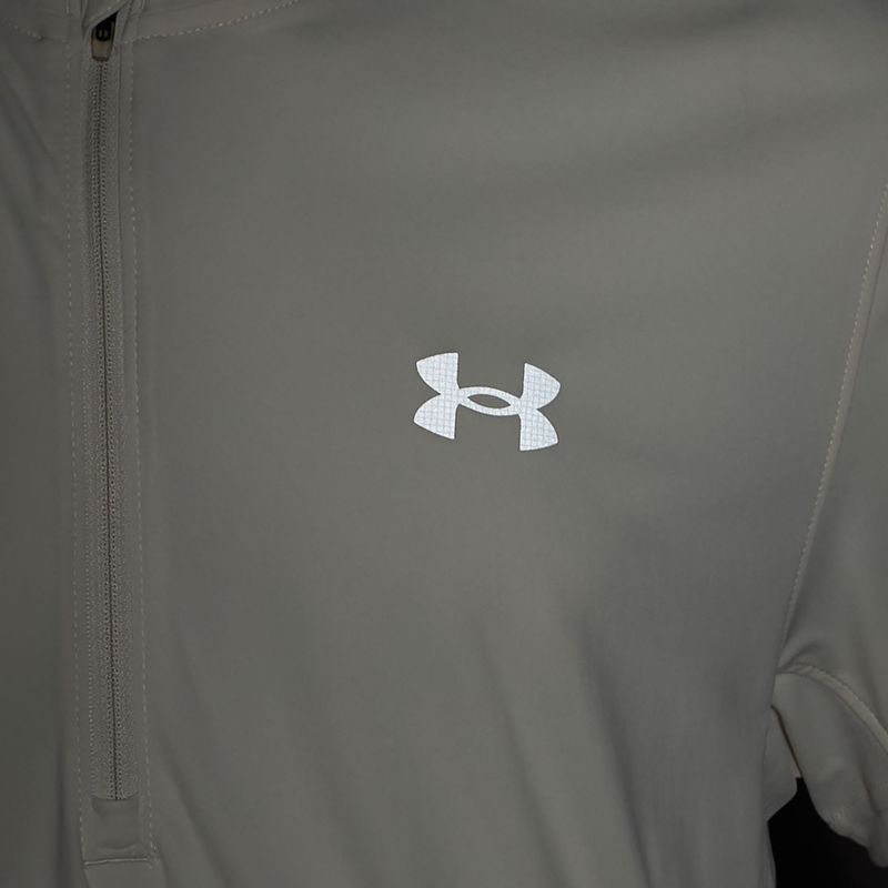 Мъжка тениска за бягане Under Armour Trail Run Zip stone/noble gold/reflective 6