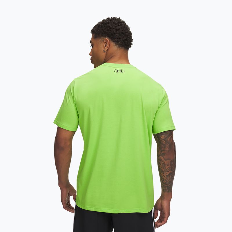 Under Armour Project Rock Payoff Graphic мъжка тениска за тренировки cyber green/black 2