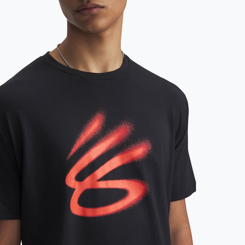 Under Armour Curry Playable 1 Баскетболна тениска черно/огнено 3