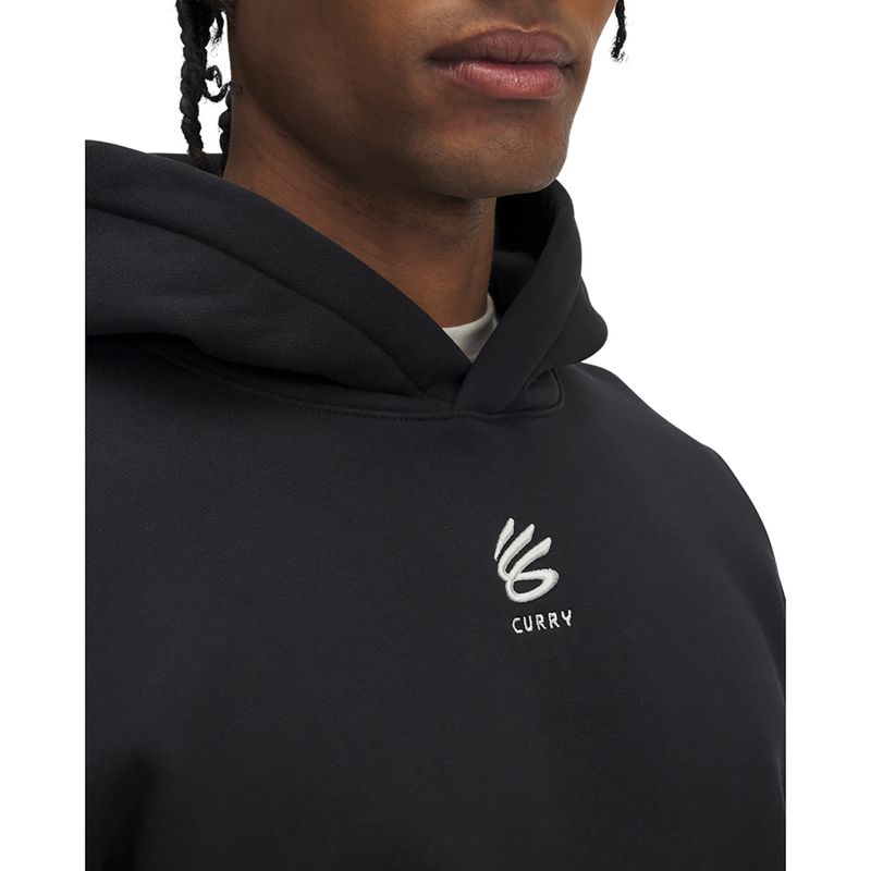 Мъжки потник Under Armour Curry Splash Hoodie black / white clay 3