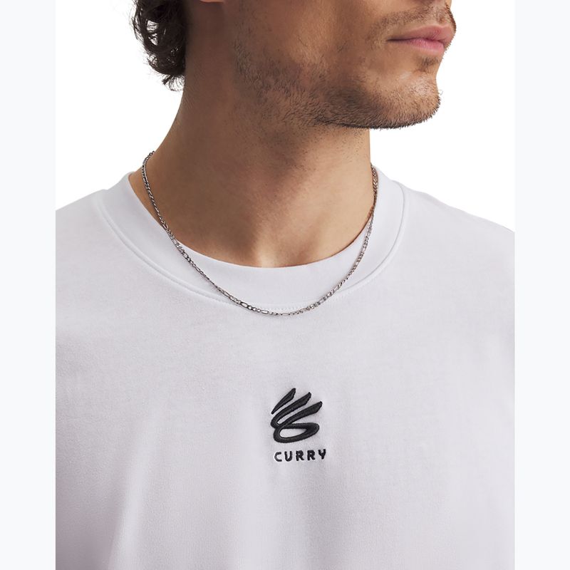 Мъжка тениска Under Armour Curry Hvyweight Logo White/Black 3