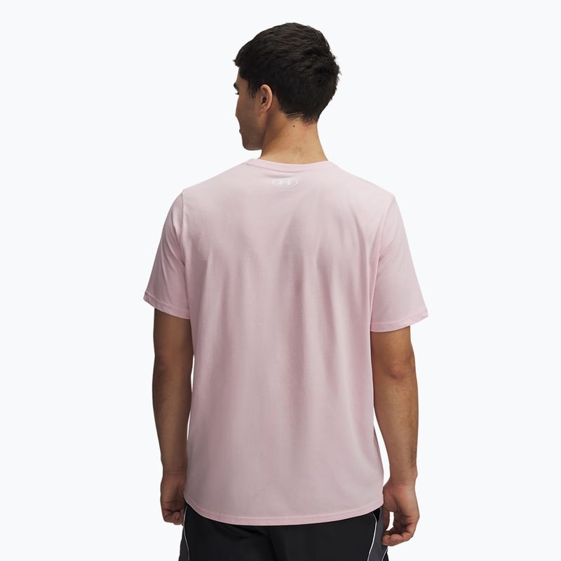 Мъжка тениска Under Armour Sportstyle Left Chest prime pink/white 2
