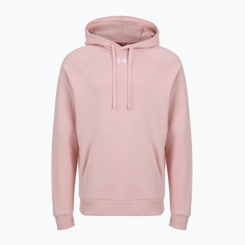 Мъжки суитшърт Under Armour Rival Fleece Hoodie prime pink/white 3