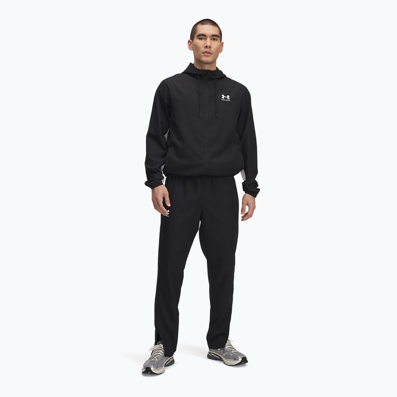Мъжки спортен панталон Under Armour Rival Woven Windbreaker Pant black/black/white 2