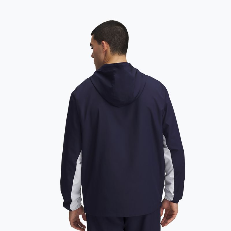 Мъжко яке Under Armour Rival Woven Windbreaker midnight navy/midnight navy/white 2