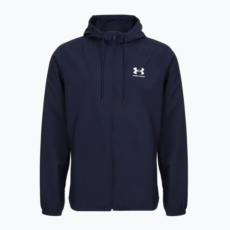 Мъжко яке Under Armour Rival Woven Windbreaker midnight navy/midnight navy/white 3