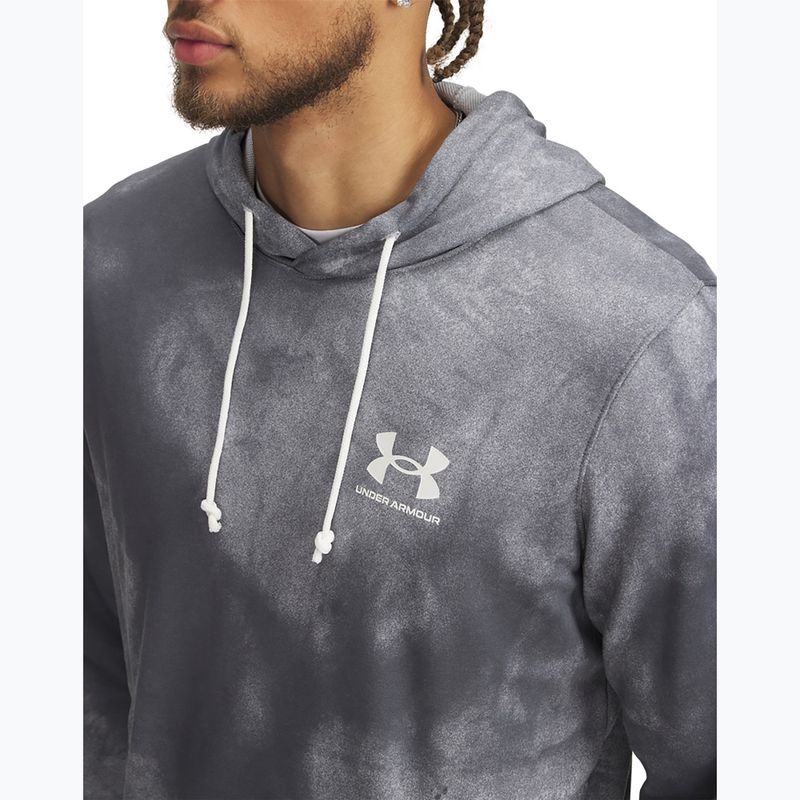 Мъжки суитшърт Under Armour Rival Terry Printed castlerock/onyx white 3