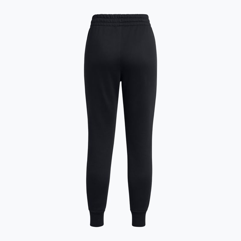 Дамски панталони Under Armour Icon Fleece Jogger black/black/white 2