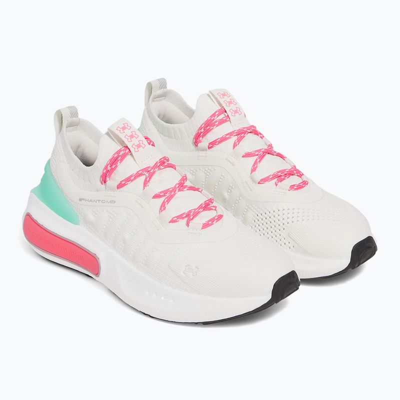 Under Armour Phantom 4 дамски обувки White quartz/comet green/super pink 3