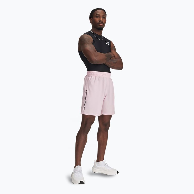 Мъжки шорти за тренировка Under Armour Woven Wordmark prime pink/black 2