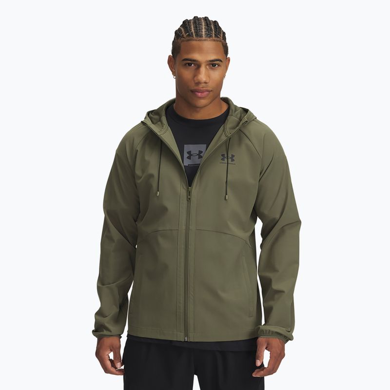 Тренировъчно яке Under Armour Vibe Woven marine от зелено/черно