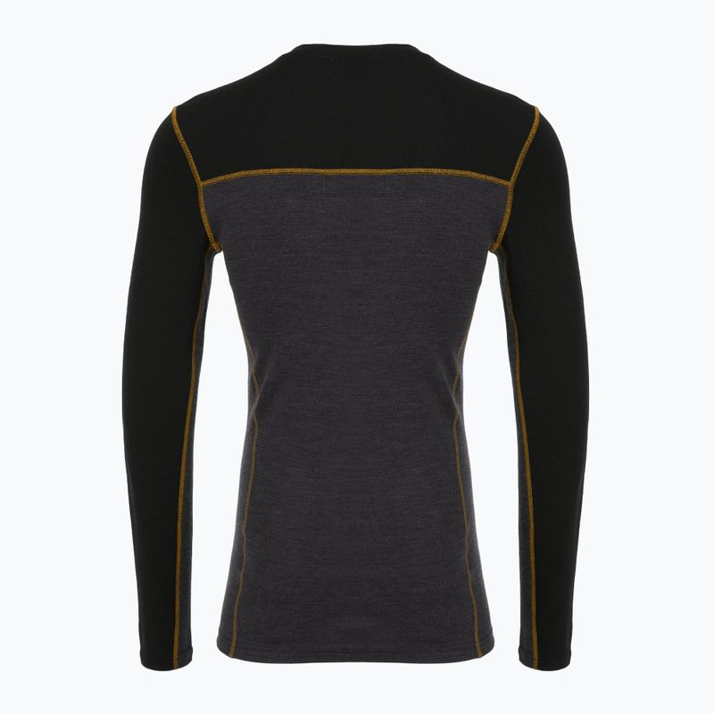 Мъжка термоактивна блуза с дълъг ръкав Smartwool Classic Thermal Merino Base Layer Colorblock Crew Boxed charcoal/honey gold 5