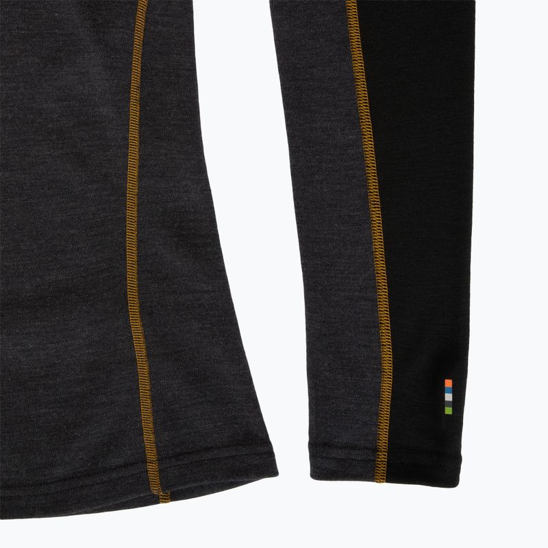 Мъжка термоактивна блуза с дълъг ръкав Smartwool Classic Thermal Merino Base Layer Colorblock Crew Boxed charcoal/honey gold 7