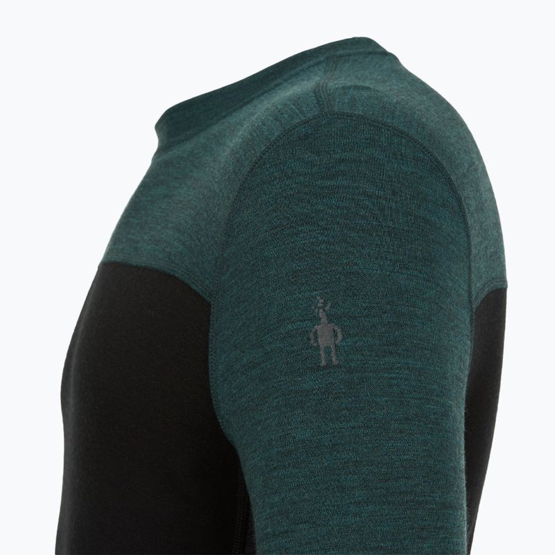 Мъжка термоактивна блуза с дълъг ръкав Smartwool Classic Thermal Merino Base Layer Colorblock Crew Boxed twilling blue/black 5