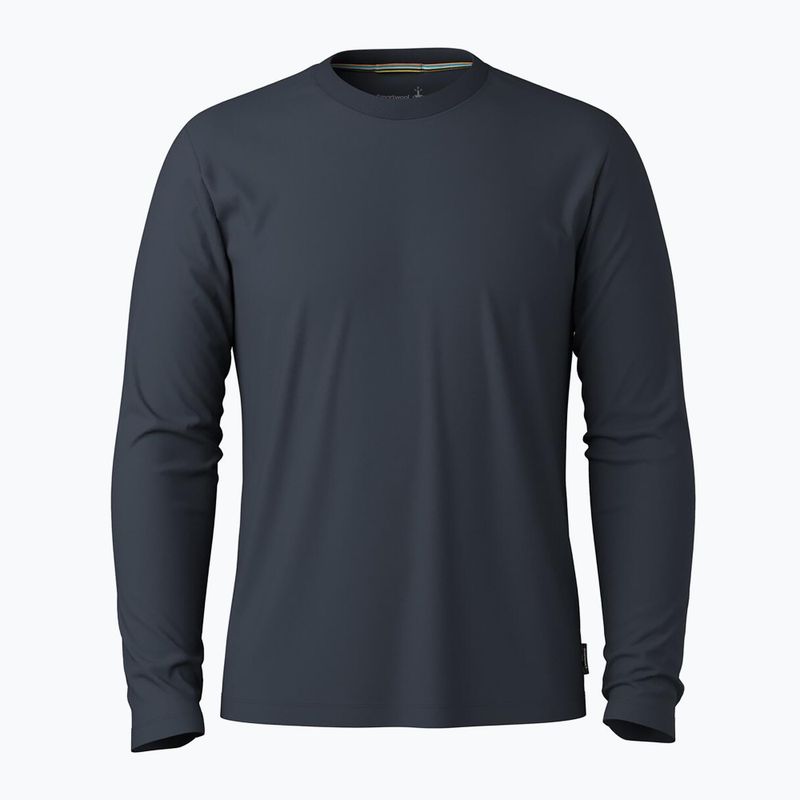 Мъжки лонгслив за трекинг Smartwool Perfect Crew deep navy 3