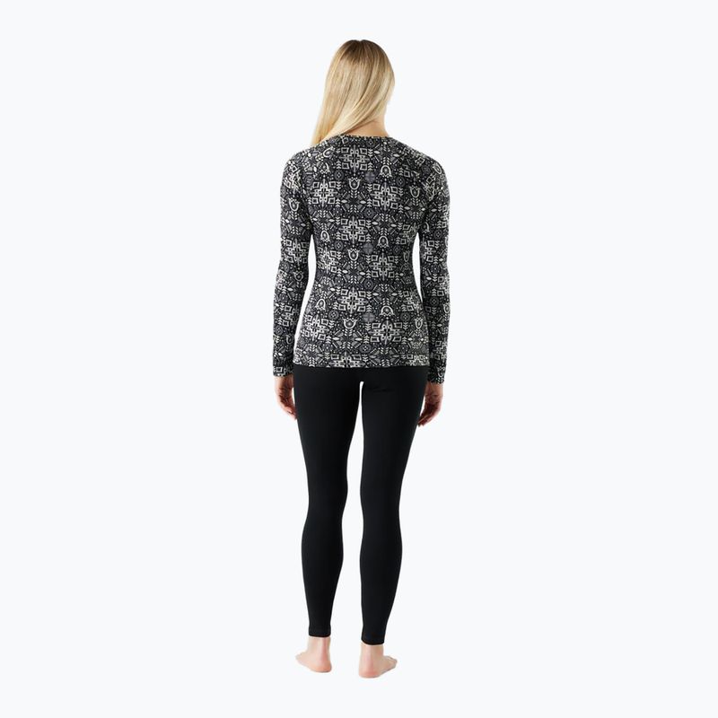 Дамска термоактивна блуза с дълъг ръкав Smartwool Merino 250 Baselayer Crew Boxed черен с флорална декорация 2