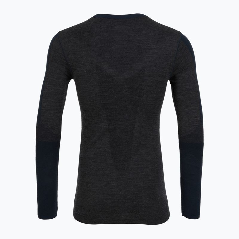 Мъжка термоактивна блуза Smartwool Intraknit Thermal Merino Baselayer Colorblock Crew deep navy/charcoal 2
