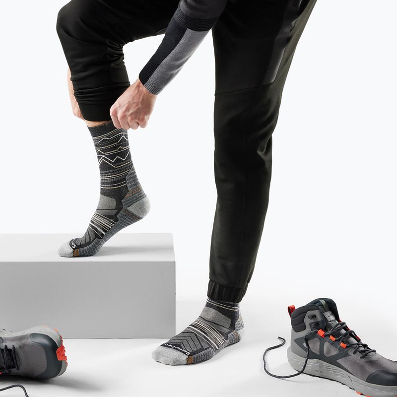 Чорапи Smartwool Hike Light Cushion Mountain Moose Crew char/ltgray 2