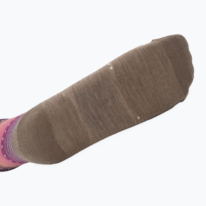 Дамски чорапи Smartwool Everyday Stitch Stripe Crew fossil/purple 4