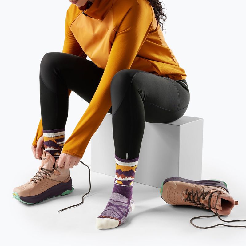 Дамски чорапи Smartwool Hike Light Cushion New Pattern Crew prple ris 2