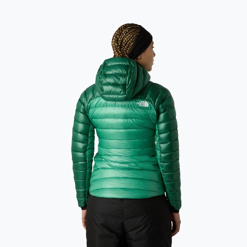 Дамско пухено яке The North Face Summit Breithorn Hoodie nebula green/evergreen 3
