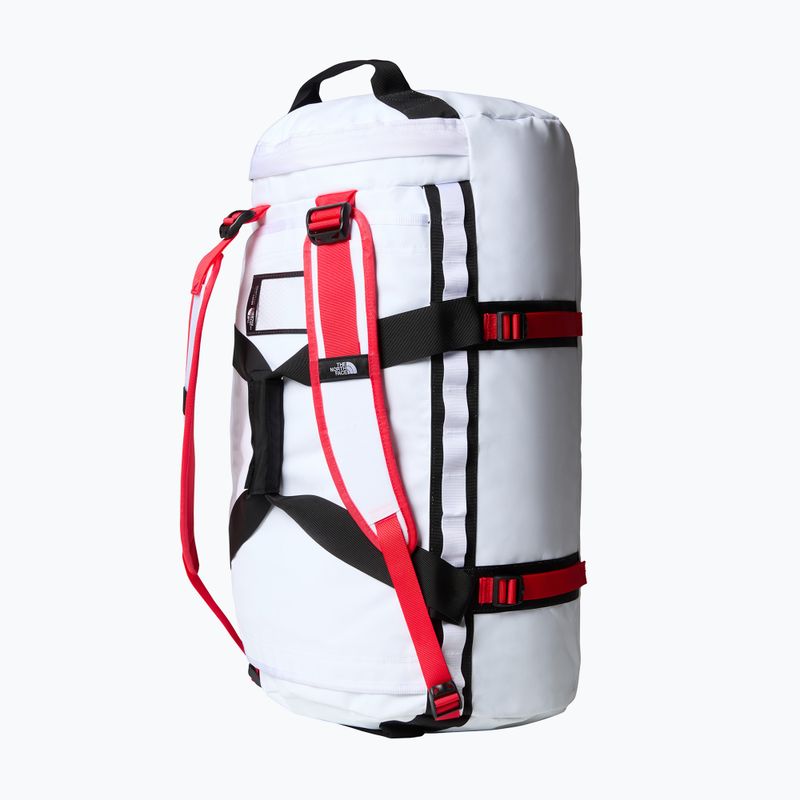 Пътна чанта The North Face Base Camp Duffel M 71 л бяла/черна/високочервена 3