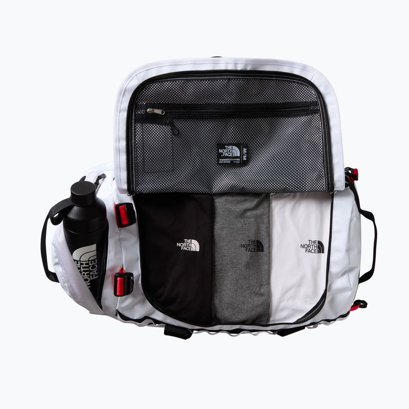 Пътна чанта The North Face Base Camp Duffel M 71 л бяла/черна/високочервена 4