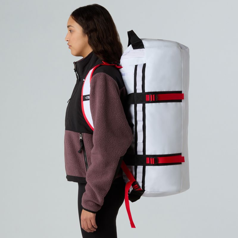Пътна чанта The North Face Base Camp Duffel M 71 л бяла/черна/високочервена 6