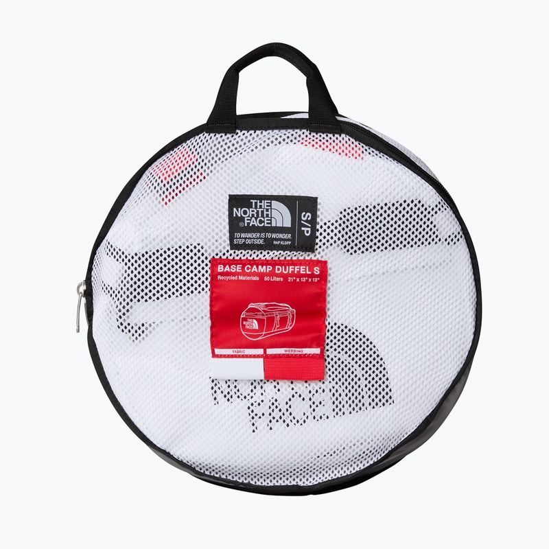 Пътна чанта The North Face Base Camp Duffel S 50 л бяла/черна/червено elevation 2