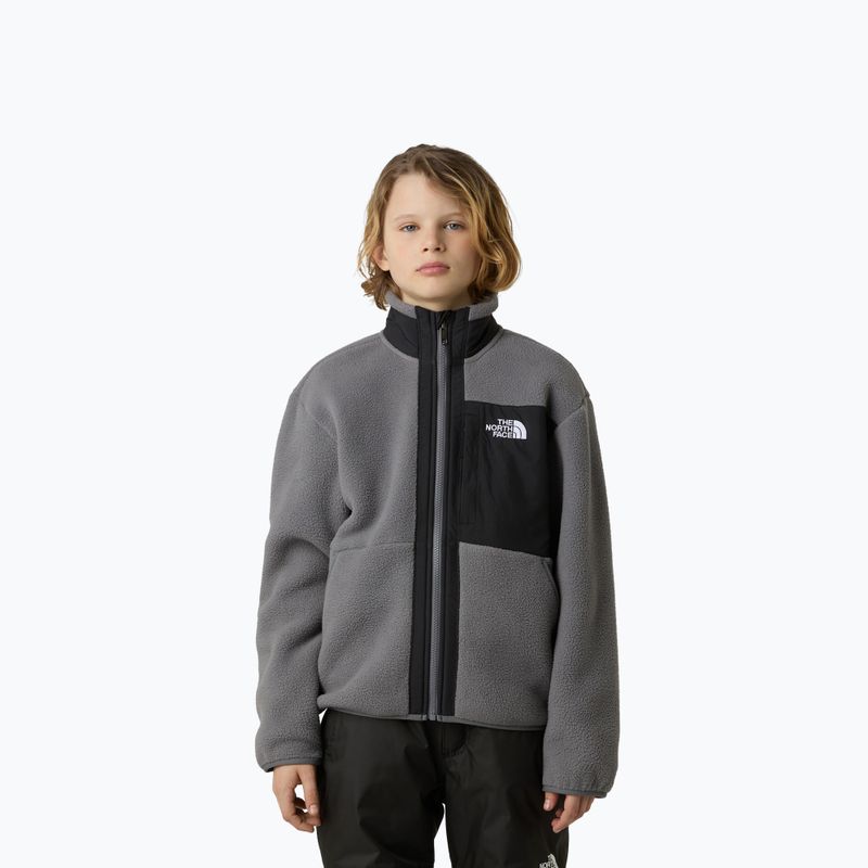 Детски суитшърт от полар The North Face Yumiori Full Zip smoked pearl/black