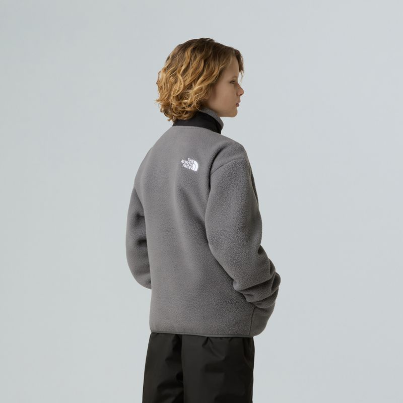 Детски суитшърт от полар The North Face Yumiori Full Zip smoked pearl/black 3